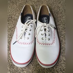 Keds baseball stitch leather shoes